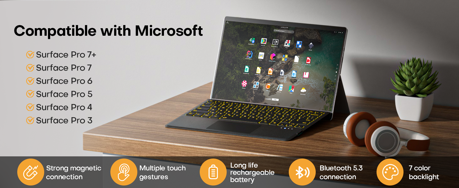 Amazon.com: Surface Pro Keyboard for Microsoft Surface Pro 7/6/5/4